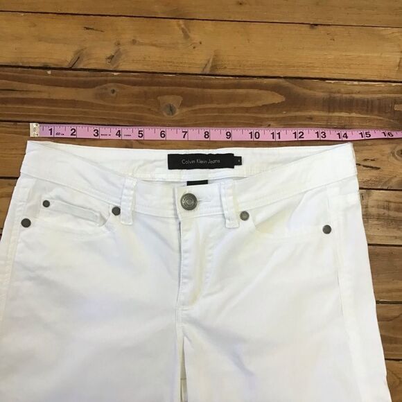 Calvin Klein white jeans size 4 - Picture 6 of 8